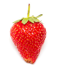 Red ripe strawberry isolated on white background