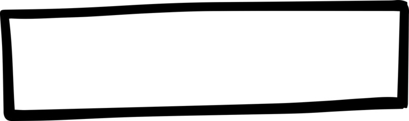 Obraz premium Black Hand-drawn rectangular frame