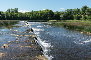 Waterfall Ventas rumba in Kuldiga, Latvia.
