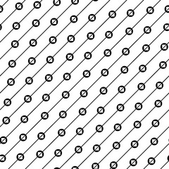 Geometric seamless pattern. Circles and lines