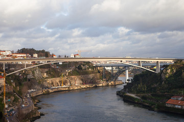 Fototapeta na wymiar Bridges in Porto, Portugal.