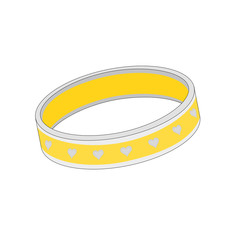 Isolated wedding heart ring, illustration icon