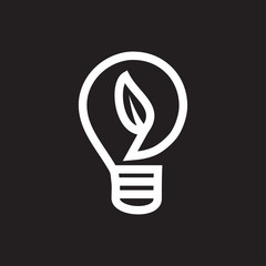 light bulb, idea, lamp outline environment icon vector