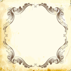 Vector baroque of vintage elements for design. 