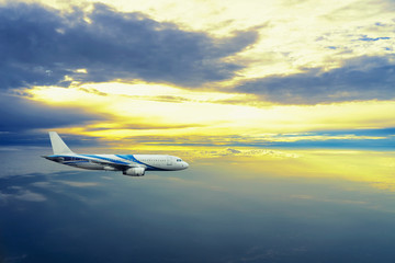 Naklejka na ściany i meble passenger plane in the sky