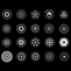 Holiday patterns of stars and flowers for gifts ground