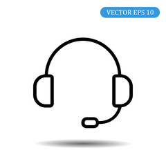 headset icon. vector illustration eps 10