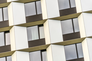 Detail view of the Facade of the Intercity Hotel Hamburg Dammtor Fair at CCH