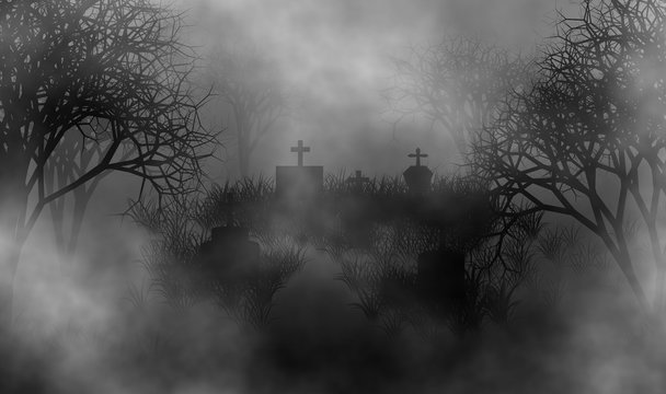 Cemetery concept illustration design background