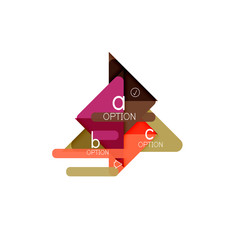 Triangle data visualization design, option infographic layout