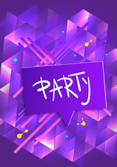 Party violet shine dark banners. Vector illustration.