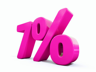 7 Percent Pink Sign