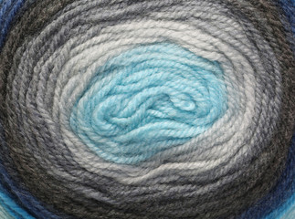 spiral  of various colors of wool