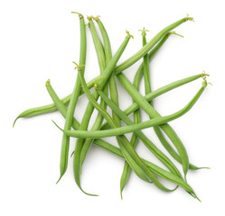Green Beans Isolated on White Background