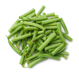 Green Beans Isolated on White Background