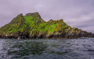 Fototapeta na wymiar Skellig Michael Island in Ireland - famous movie location