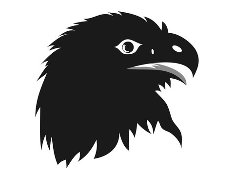 eagle head silhouette vector