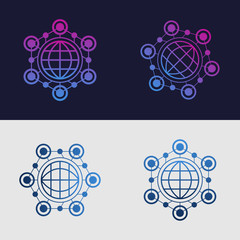 Connection logo design. Global communication.