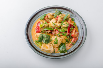 Curry chicken vegetable fresh food