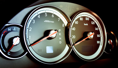 Car speedometer dashboard