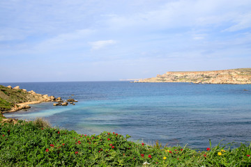 Malta, Wandern am Golden Bay Strand