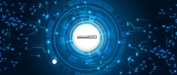 Obraz premium Abstract technology HUD background Hi-tech communication concept futuristic digital innovation background vector illustration