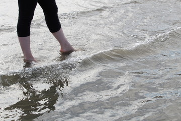 Feet by the sea