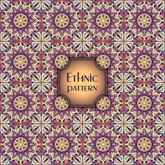 Abstract colorful geometric seamless pattern. Floral background texture.