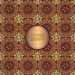 Abstract colorful geometric seamless pattern. Floral background texture.