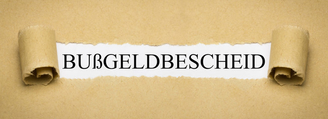Bußgeldbescheid