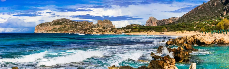 Photo sur Plexiglas Côte beauté sauvage de l& 39 île de Crète. Plage pittoresque de Falasarna. incroyable série grecque