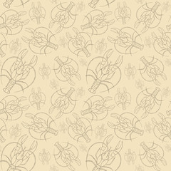 Watercolor drawing of a seamless pattern on a marine theme and on a zodiac sign, cancer, lobster, river crayfish, starfish, detailed illustration, blue stripes, waves, close-up, on a white background 