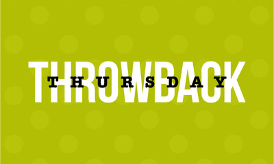 'Throwback Thursday' typography concept for bloggers and social media. Polka dots design. 