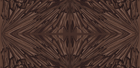 Wood texture vector illustration. Natural Dark Wooden Background