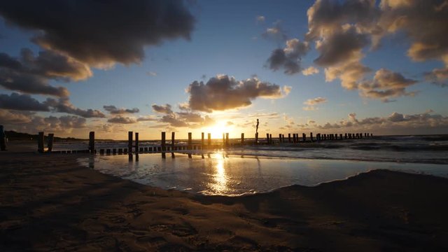 zingst, ostsee, zeitraffer