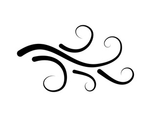 wind icon vector, blow, blast design isolated on white