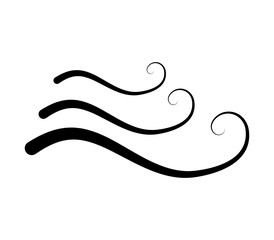 wind icon vector, blow, blast design isolated on white