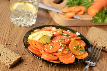 Pickled carrots with spices