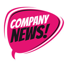 company news retro speech balloon