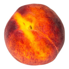Peach isolated on white background with clipping path