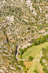 village du cirque de Navacelles, France 