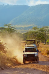 Obraz na płótnie Canvas african jeep safari