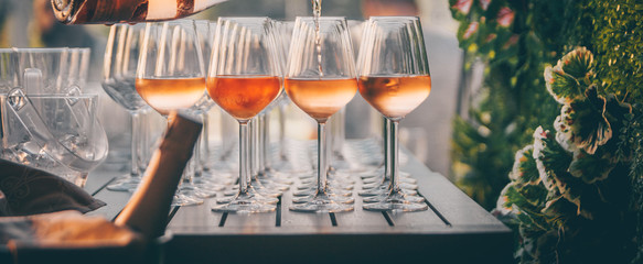 The Rose Wine Glass and Orange View