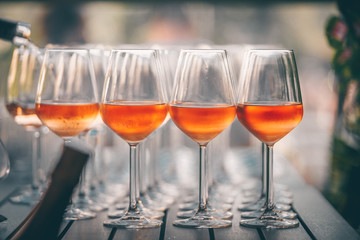 The Rose Wine Glass and Orange View