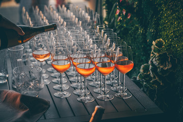 The Rose Wine Glass and Orange View