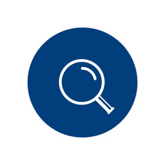 Magnifying glass icon, vector magnifier loupe sign isolated simple search logo