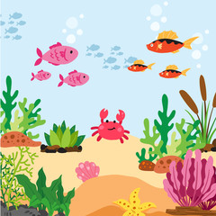 ocean animals collection design