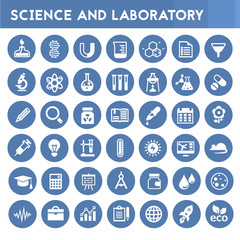 Science and Laboratory icon set