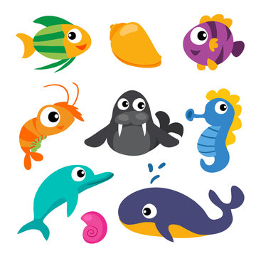 ocean animals collection design
