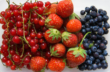 Organic summer fruits right from the forest